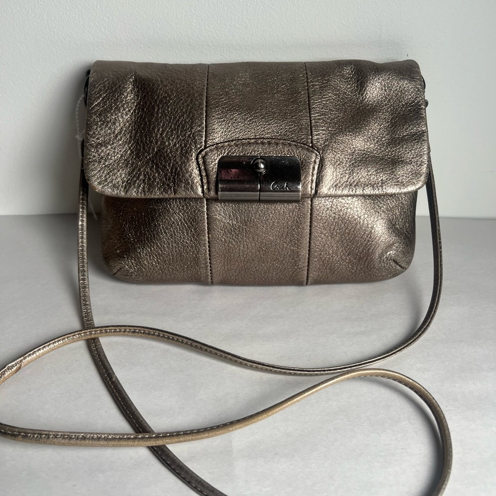 Coach Metallic Crossbody Bag. Authentic